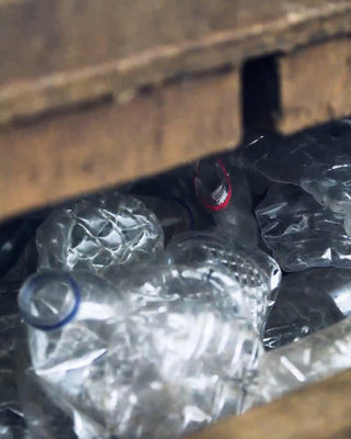 Plastic Bottles From the Ocean Being Processed for Recycling