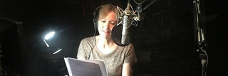 Karen Behnke Recording a Juice Beauty Radio Campaign