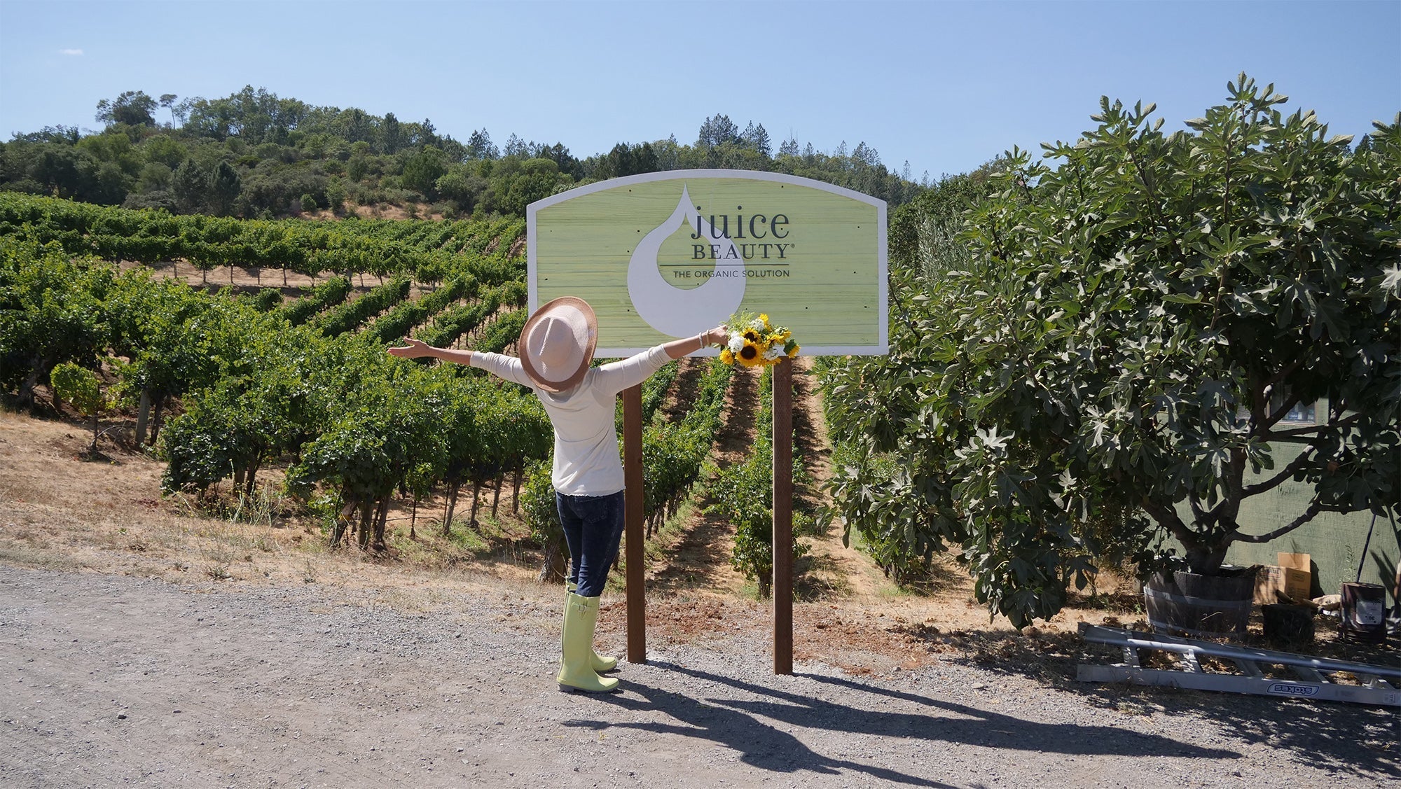 Karen at the Juice Beauty Farm