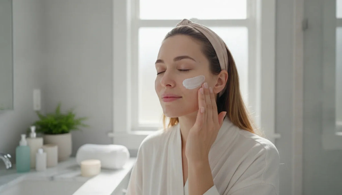 Woman applying best organic sunscreen for face everyday use