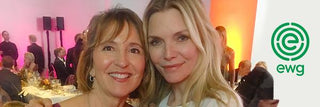 Karen Behnke and Michelle Pfifer at the EWG Earth Day Tribute Dinner