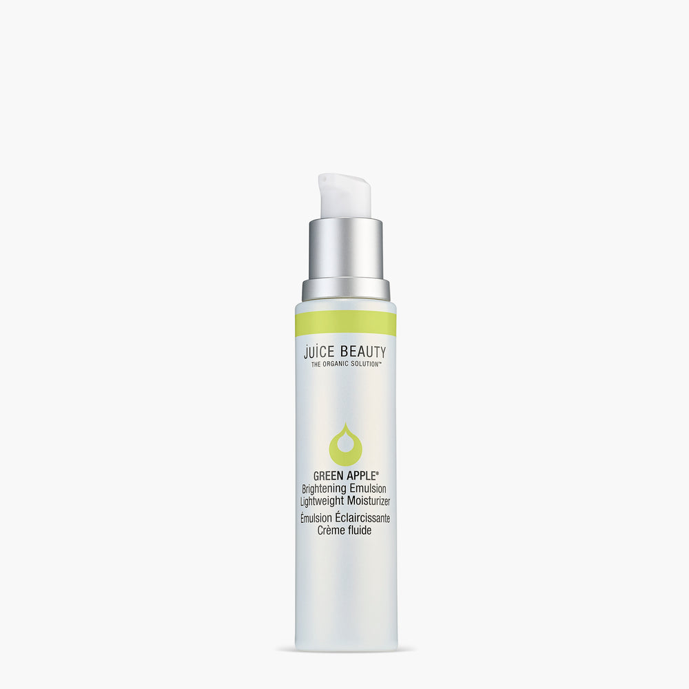 Green Apple Brightening Emulsion Lightweight Moisturizer open pump