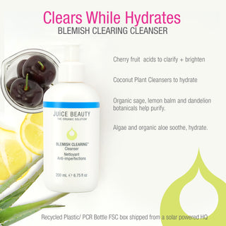 Organic Blemish Clearing Cleanser Clears While Hydrates