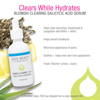 Blemish Clearing Salicylic Acid Serum Clears While Hydrates