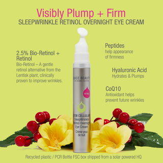 Visibly Plump & Firm: STEM CELLULAR SleepWrinkle Retinol Overnight Eye Cream