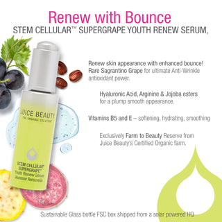 Renew with Bounce with STEM CELLULAR Supergrape Youth Renew Serum