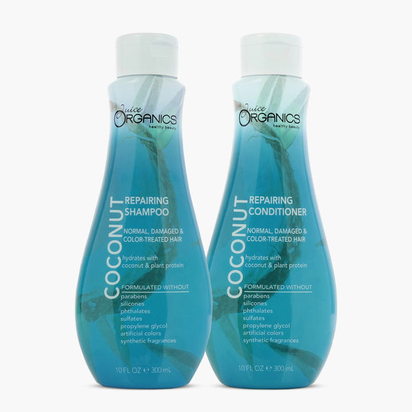 Photo of the product: Coconut Repairing Shampoo & Conditioner Bundle.