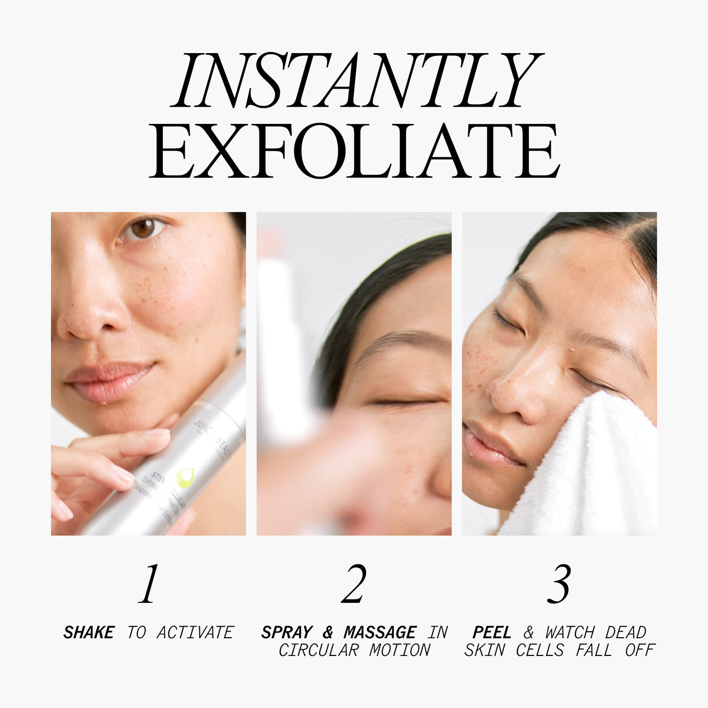 Instantly Exfoliate with Stem Cellular Exfoliating Peel Spray