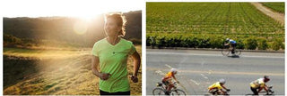 Juice Beauty Founder, Karen Behnke, Running in Dry Creek Valley, Along with Bicyclists