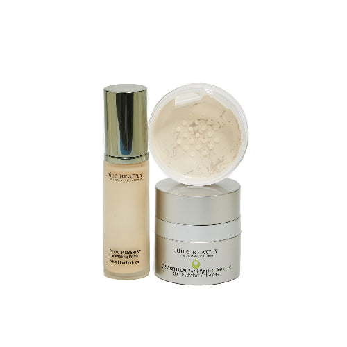 PHYTO-PIGMENTS Flawless Finishing Powder, PHYTO-PIGMENTS Illuminating Primer, Travel Size STEM CELLULAR Anti-Wrinkle Moisturizer set