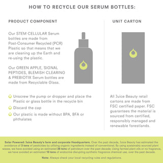 Green Apple Age Defy Serum Recycling Instructions