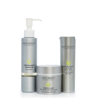 STEM CELLULAR Cleansing Oil, Anti-Wrinkle Overnight Cream, and Anti-Wrinkle Booster Serum set