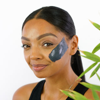 Woman Wearing the Bamboo Pore Refining Mask