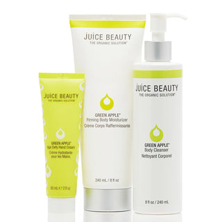 GREEN APPLE Age Defy Hand Cream, Firming Body Moisturizer, and Body Cleanser set
