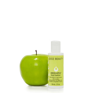 Green Apple Hand Sanitizer with an Apple